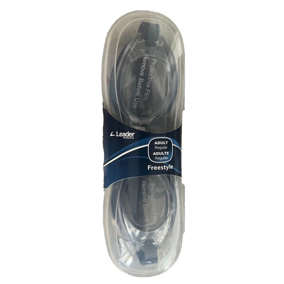 Leader Sports Adult Swim Goggles Freestyle New In Case Unopen - Picture 1 of 4